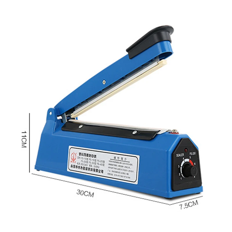 Sellador de impulso de 220V y 8 pulgadas, máquina de sellado térmico, sellador de alimentos para cocina, sellador de bolsas al vacío, herramientas de embalaje, enchufe europeo