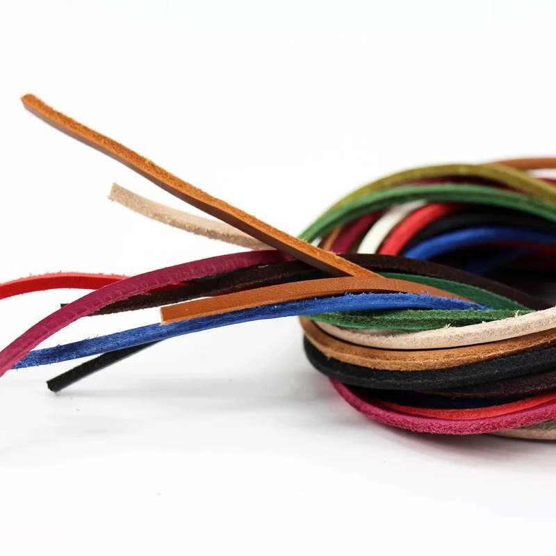 Flat Shoelaces High Quality Solid Leather Shoe Laces Classic Multicolor Leisure Women Man Outdoor Unisex Sports Shoelaces 1 Pair