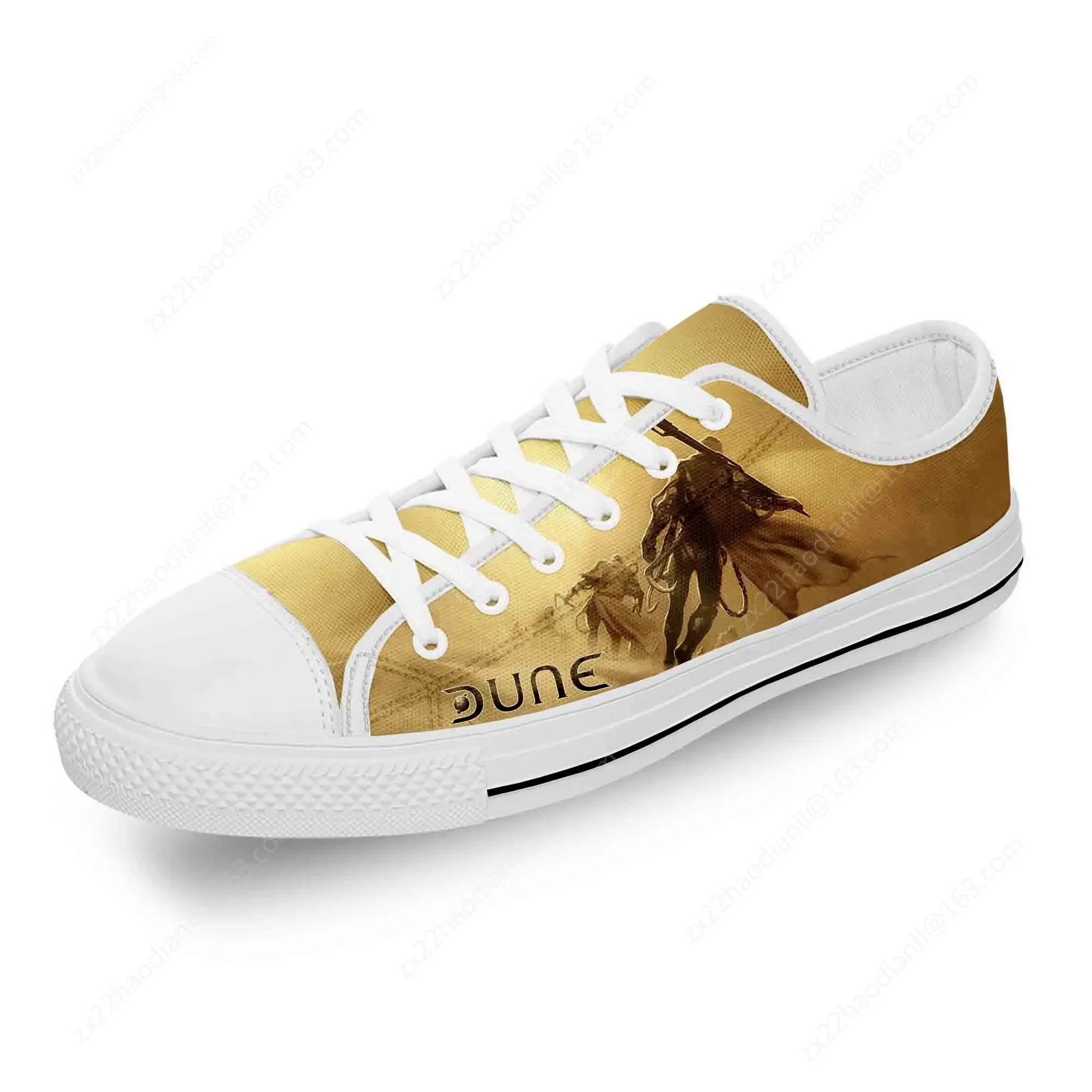 Dune Frank Herbert Science Fiction White Cloth Fashion 3D Print Low Top Canvas Shoes Men Women Lightweight Breathable Sneakers