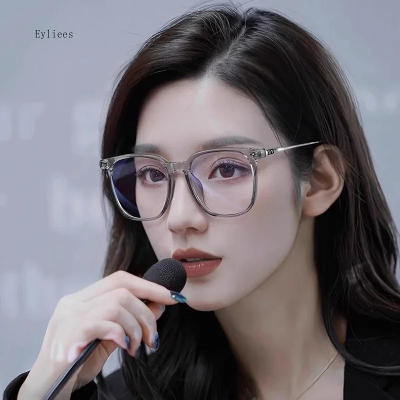 

Fashion Classic Semi Rimless Anti Blue Light Blocking Glasses for Men Square Ray Filter Eyeglasses Frames Computer Women Goggles