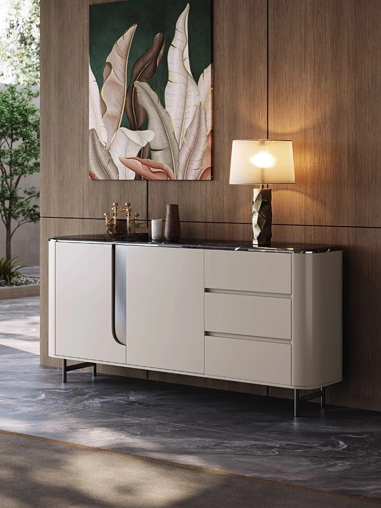 Solid wood dining side cabinet, living room partition wall locker, modern simple Italian side cabinet