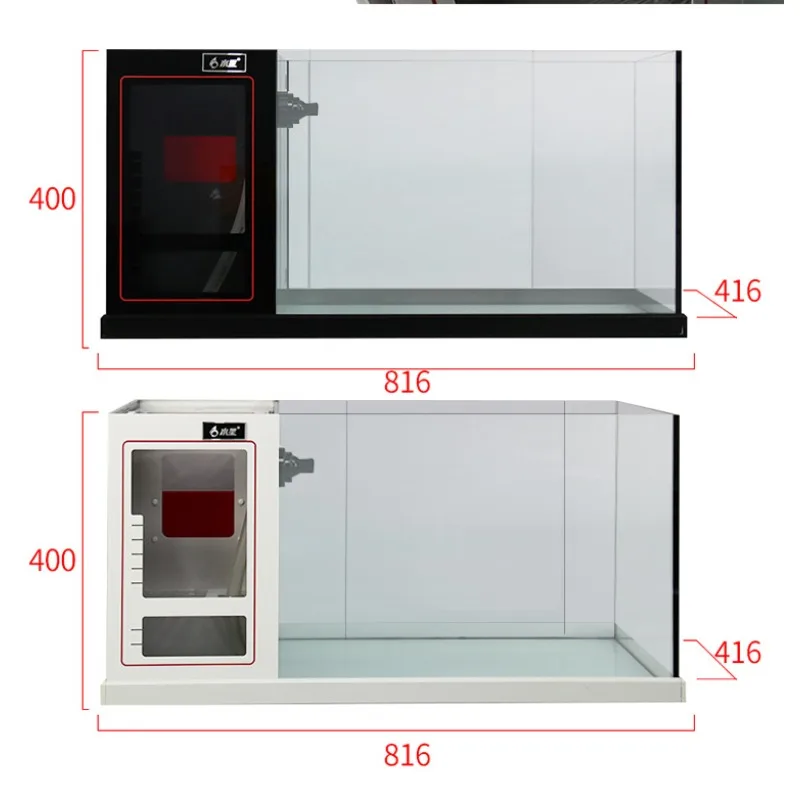 Factory Direct 2026 Integrated Side Filter Fish Tank No Water Change Exploration Fish Tank Side Filter System