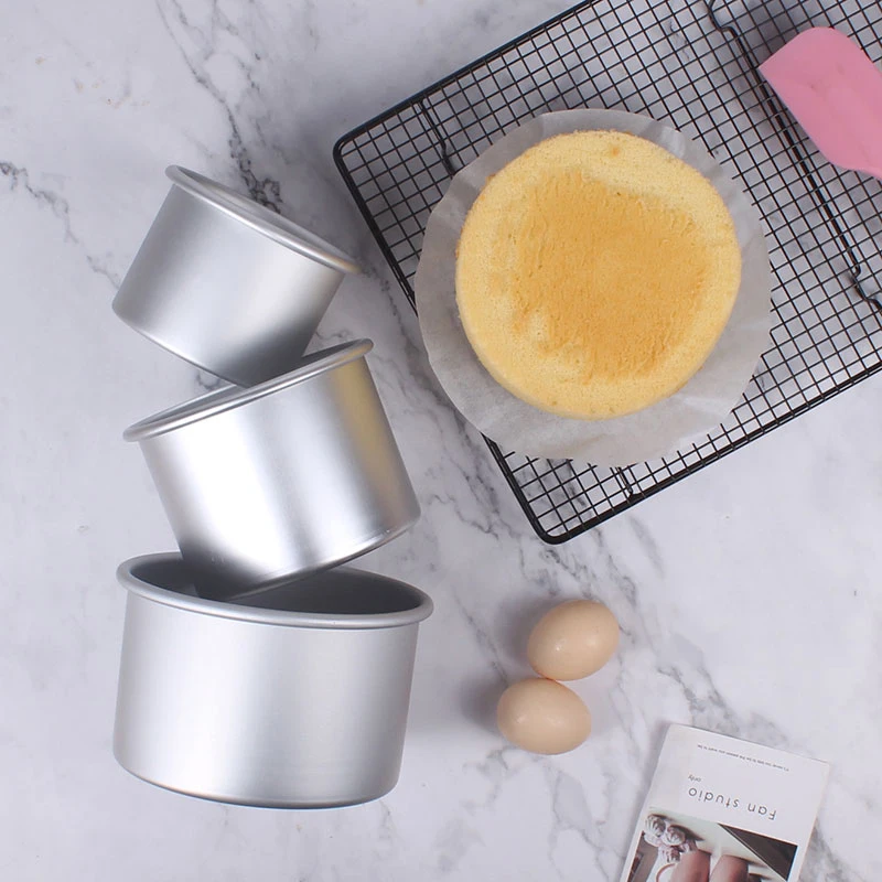 4/5/6/7/8 Inch Cake Mold Heighten Chiffon Baking Pan Mold with Removable Bottom Aluminum Alloy Cake Round Baking Tray Bakeware