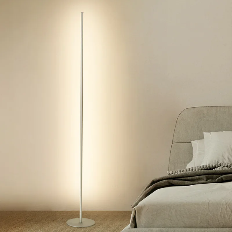 Imagem -04 - Modern Minimalista Led Standing Floor Lamp Nordic Gold Lâmpadas para Sala de Estar Quarto Estudo Lâmpada de Rua Lambader