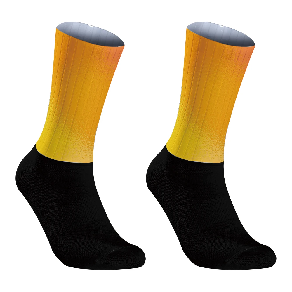 Aero-Calcetines de silicona para hombre, medias deportivas de verano, antideslizantes, para ciclismo, correr y bicicleta