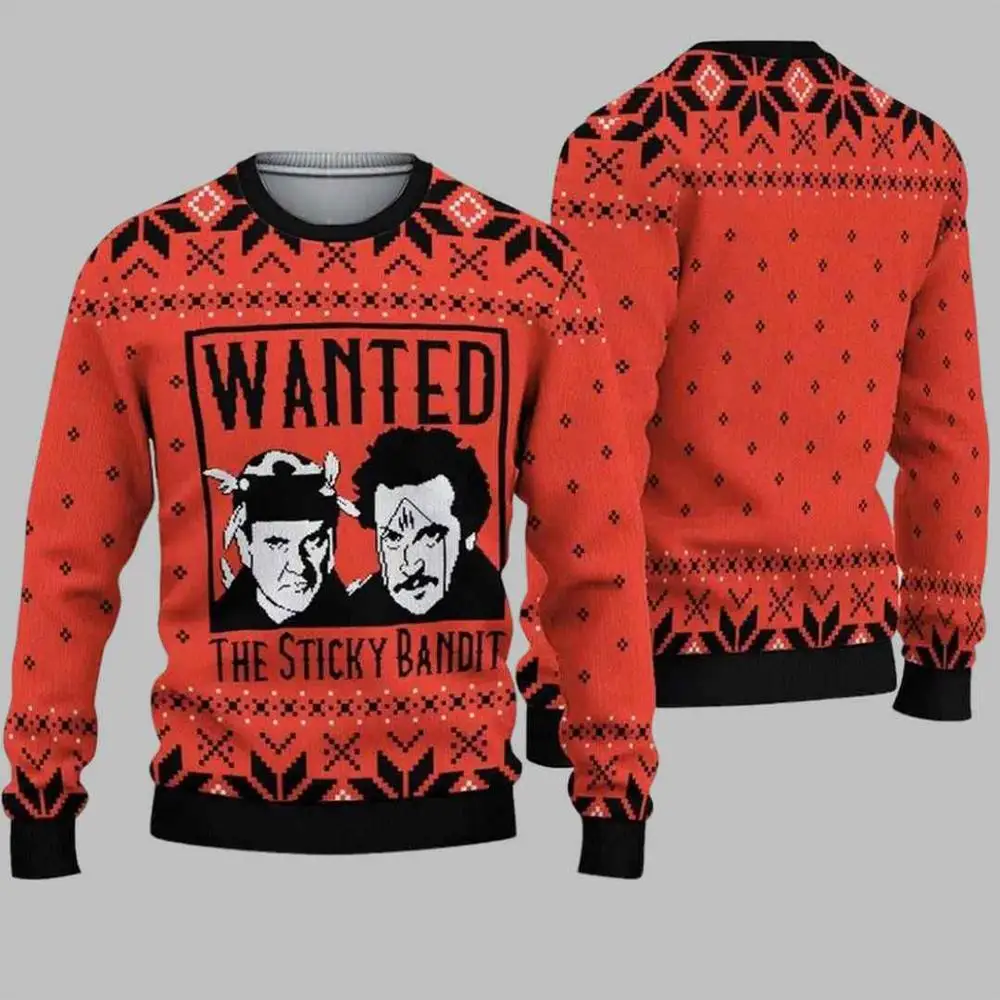 Stranger Style Sweatshirt Spending Christmas Alone At Home Ugly Christmas Pullover 2026 Fashionable Casual Couple Man Jersey