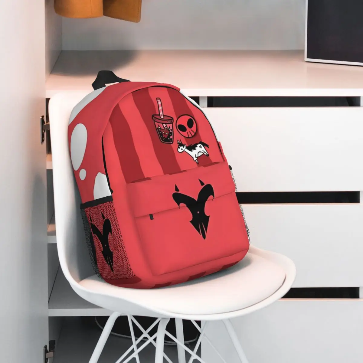 Helluva Boss - Mochila escolar casual leve impressa Blitzo para escola, atividades ao ar livre, compras, escritório 15 polegadas