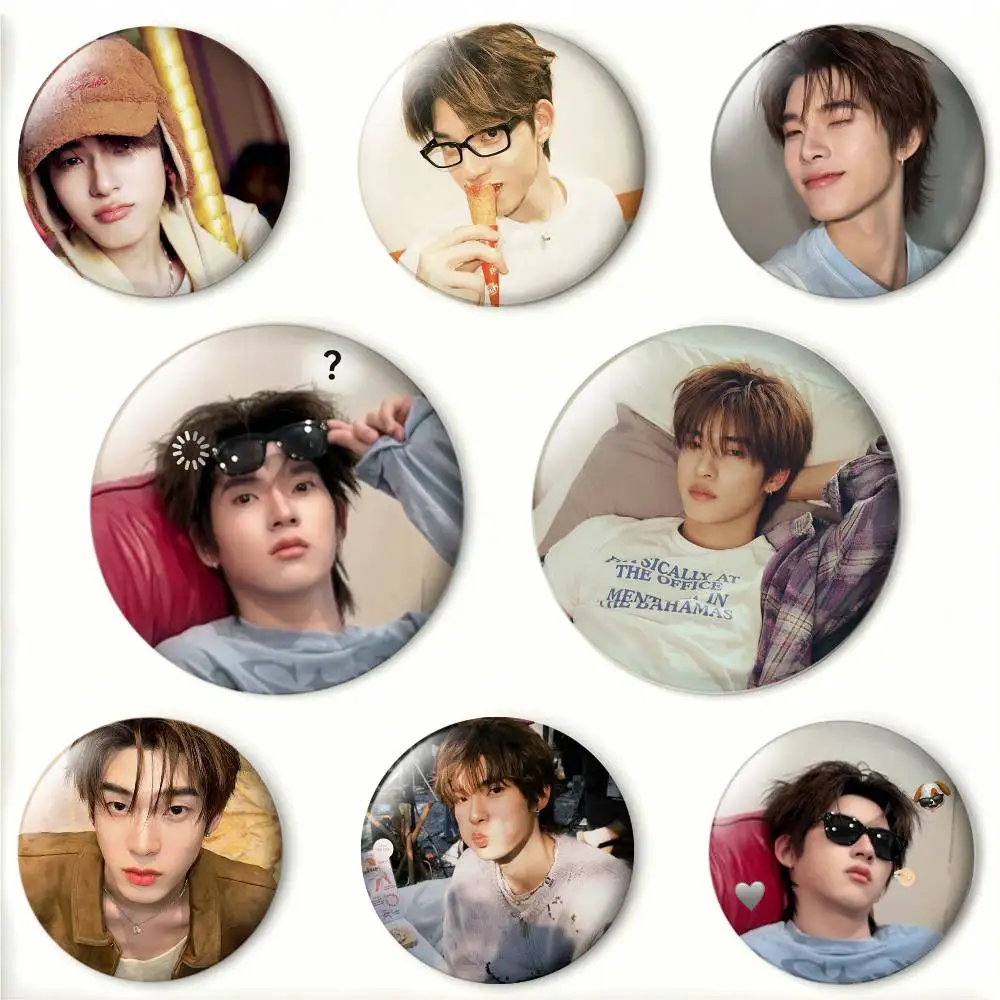 TeeTee Wanpichit Duang With You  Laser Badge Creative Pins Brooch for Bag Clothes Hat Decor Gifts Fans Collect