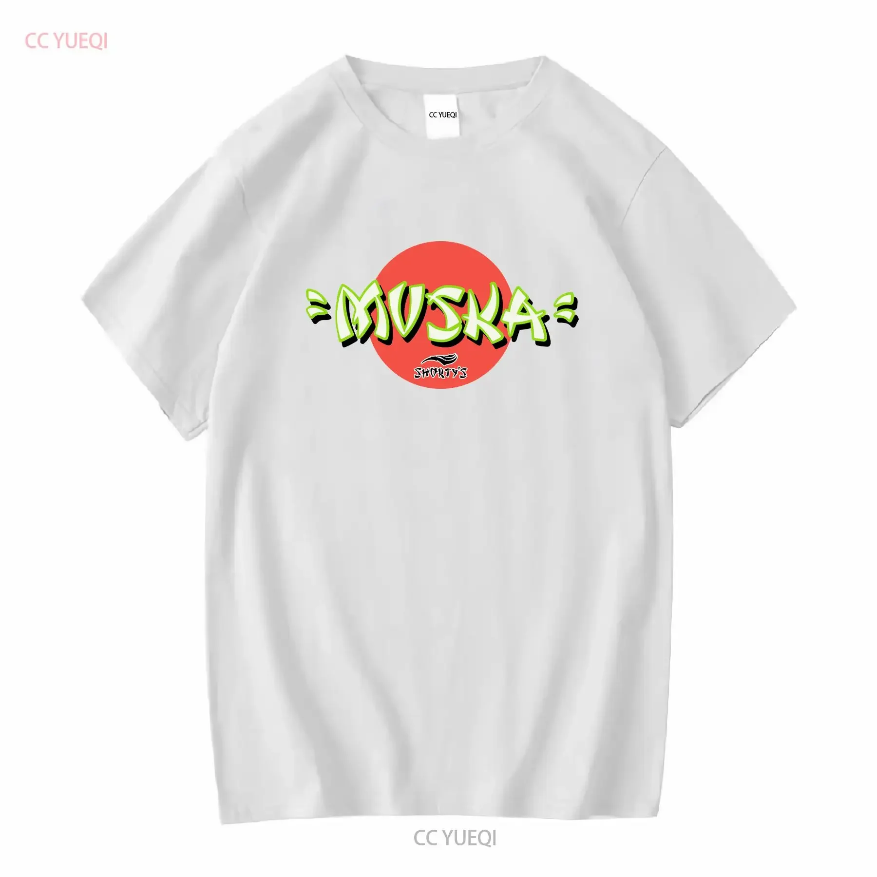 تي شيرت كلاسيكي من Shorty's Skateboards Chad Muska 'Muska' بشعار صندوق M 20x29 ملابس عصرية مغسولة وممتدة