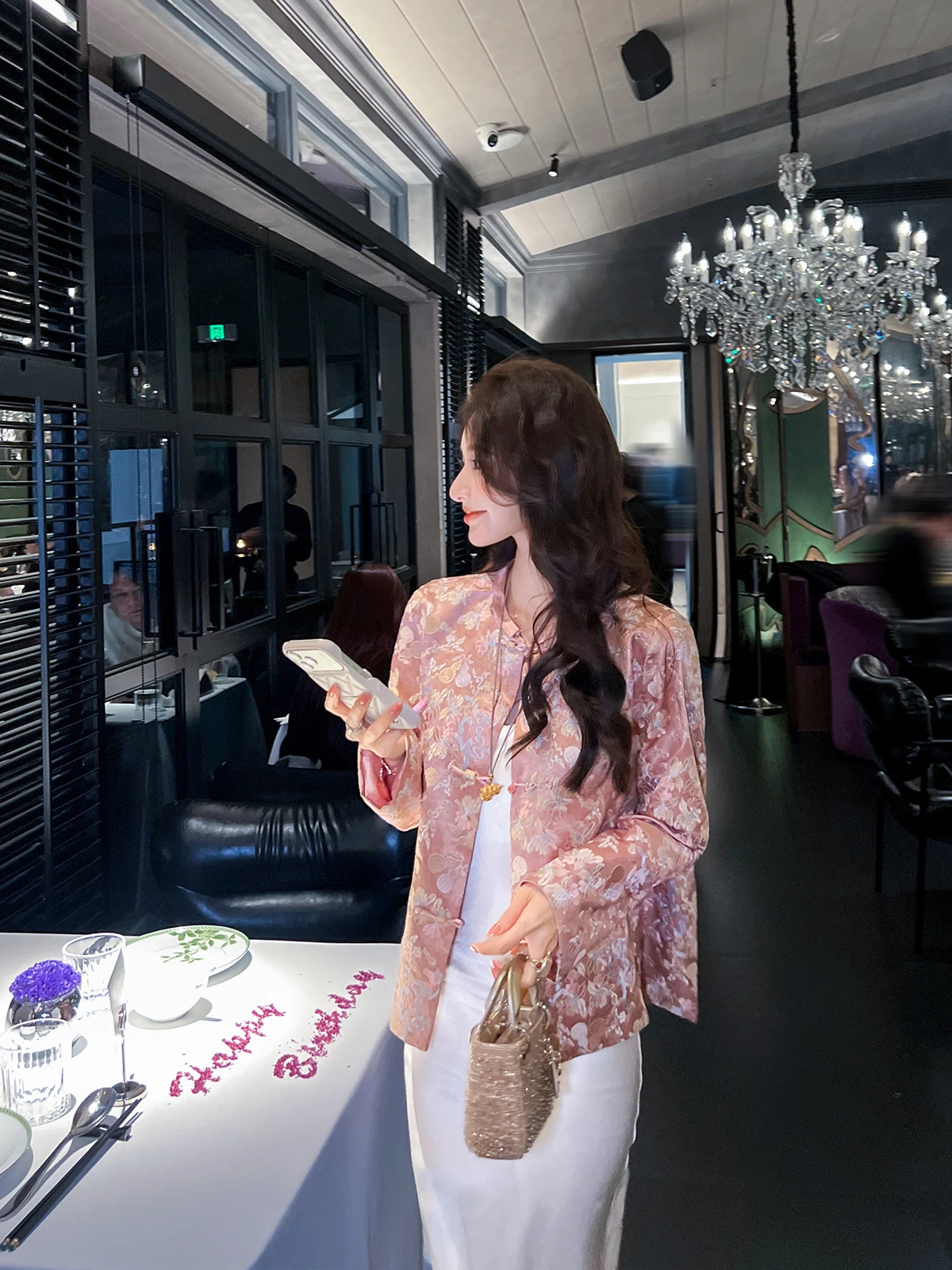 

New Chinese Sle Embroidered High End Song Jin Women's Spring Autumn Jaet National Sle Versatile Button up Top