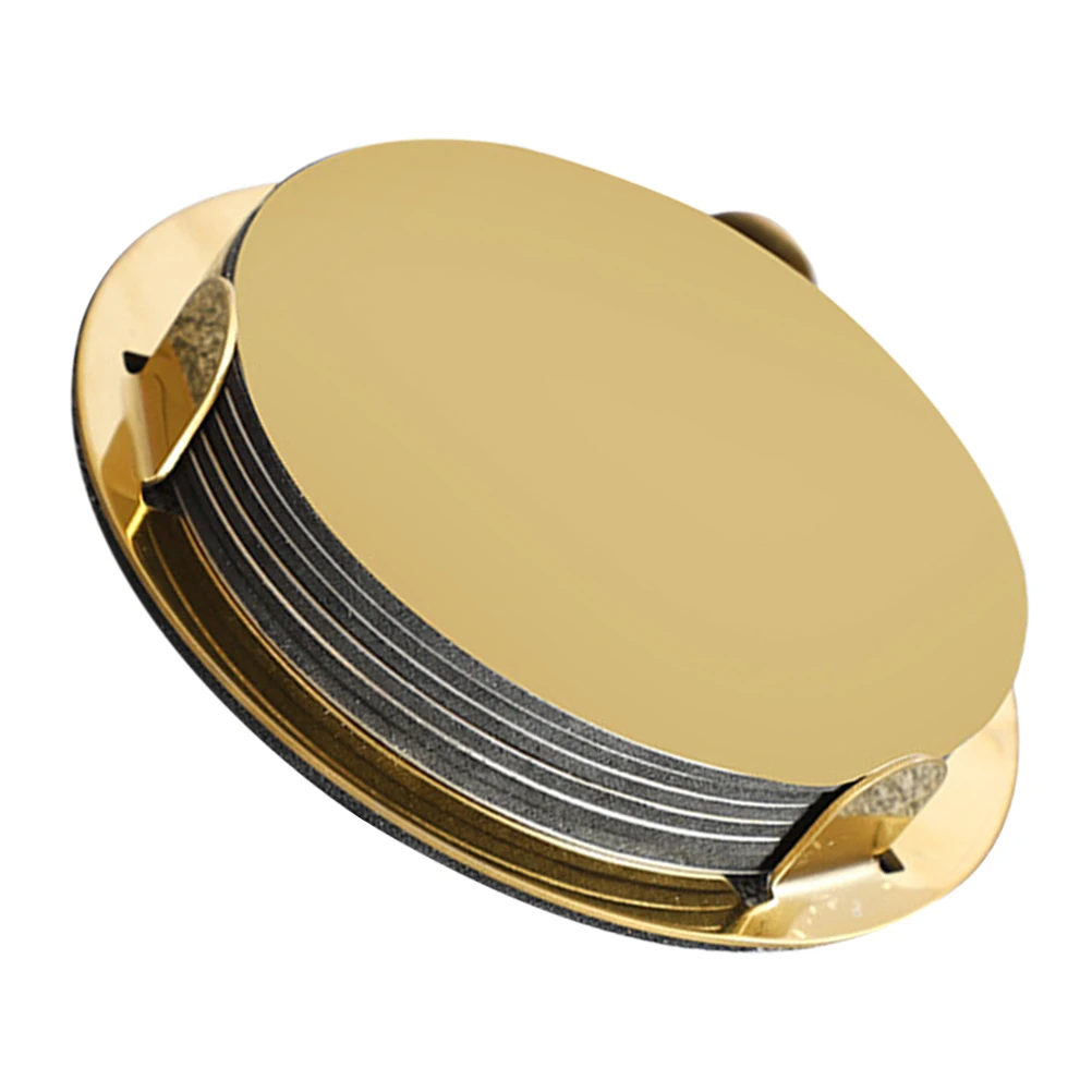 

Stainless Steel Coasters Set Golden Round Anti Slip Heat Resistant Pad for Home Tea House Restaurant Table Decor Protective