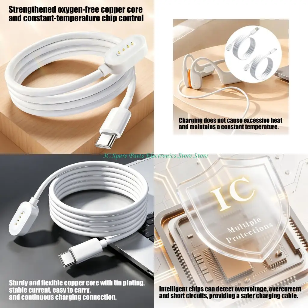 

SZ Fast Cable for Bone Conductions Headsets 2 Flexible PVC Design