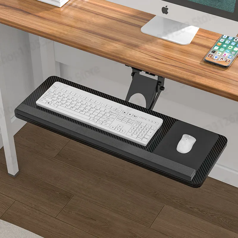 Keyboard Bracket, Under-table Drawer Slide Rail, Add Tray, Office Computer Desktop, Adjustable Rotating Mouse Holder
