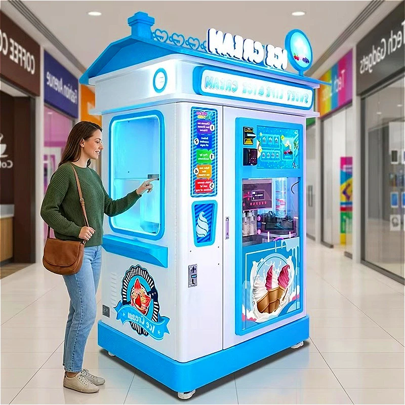 Self Serve Frozen Yogurt Dispenser 2 Flavor Countertop Commercial Soft Serve Machine for Buffet Restaurant Dessert Station