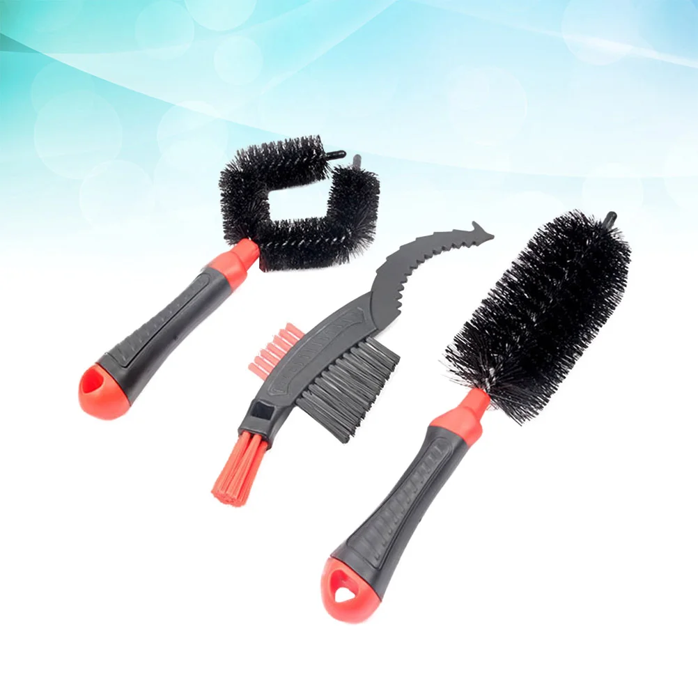 

3pcs Motorcycle Chain Clean Brush Flywheel Brush Tire Cleaner Scrubber Tool (Red) Bike Flywheel Brush