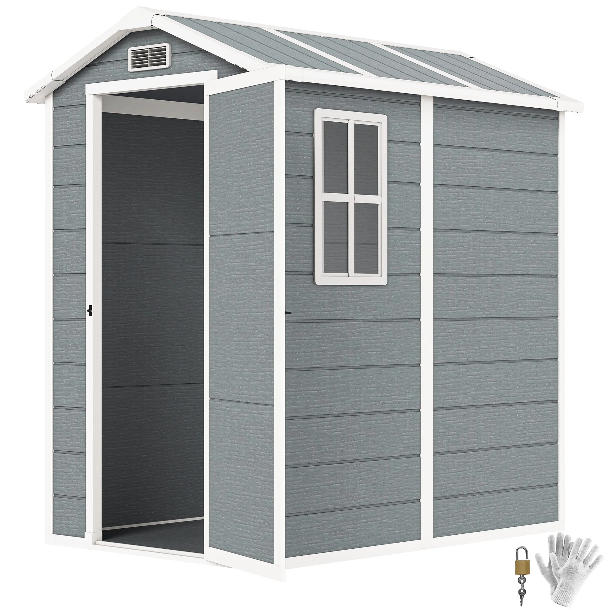 6' X 4' Outdoor Storage Shed,  - Outdoor Furniture With Storage ulasan dan harga
