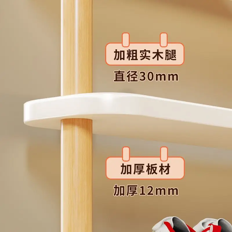 Custom Children's Shoe Rack-Specific Small Shoe Cabinet Corridor Hallway Home Entrance Narrow Wooden Storage Rack
