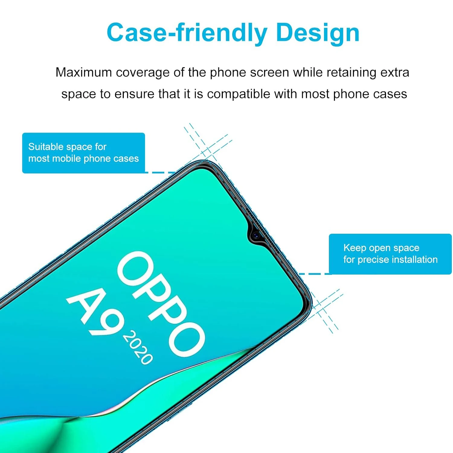 Для OPPO A5 2020 A9 2020 Закаленное стекло Защитная стеклянная пленка для экрана