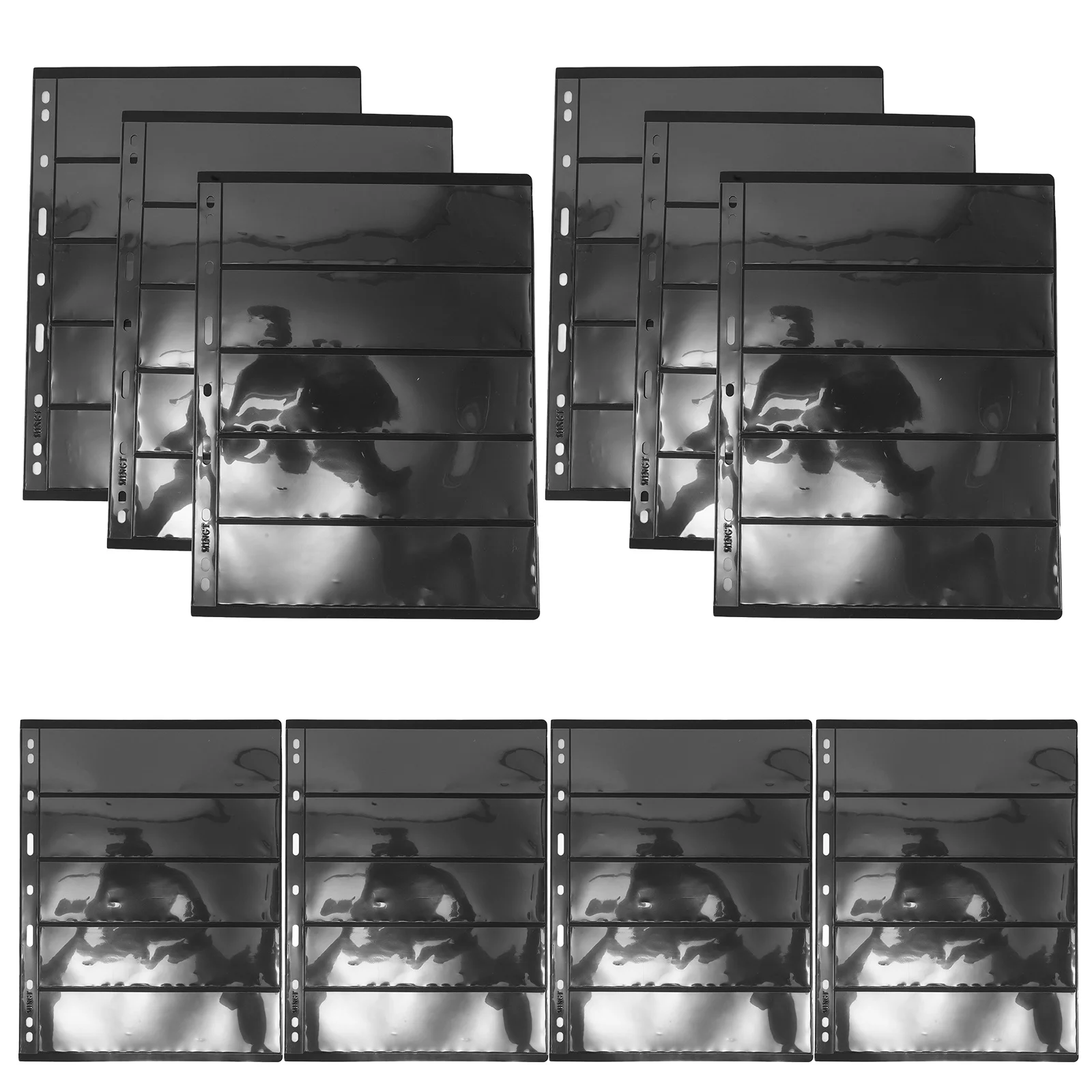 

10 Sheets Stamp Collection Box with Album Pages for Stamp Collecting Enthusiasts Storage Binder for Postcard and Coin