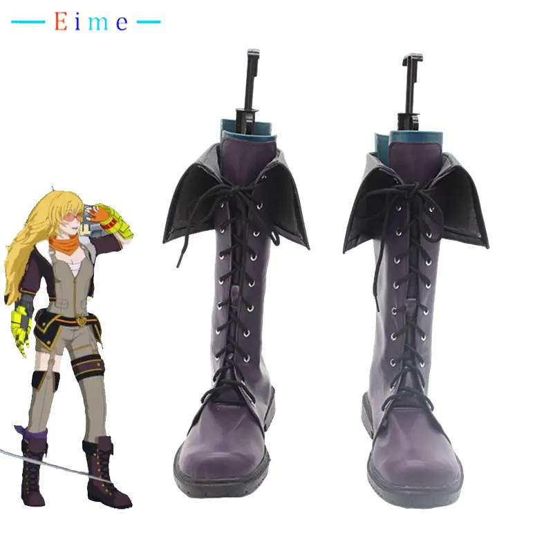 

Yang Xiao Long Cosplay Shoes Anime Cosplay Props PU Leather Shoes Halloween Boots Custom Made