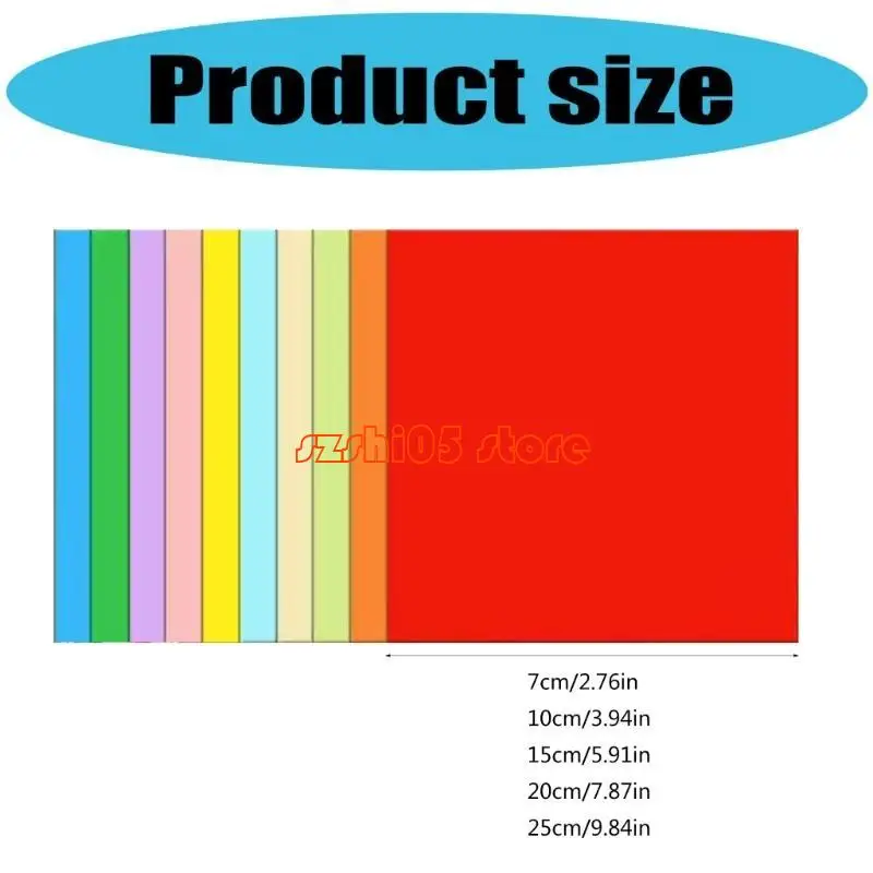 781E 100 Pcs Square Paper Multifunctional Paper Folding Paper Double Sided Paper Colorful Paper for Arts and Crafts