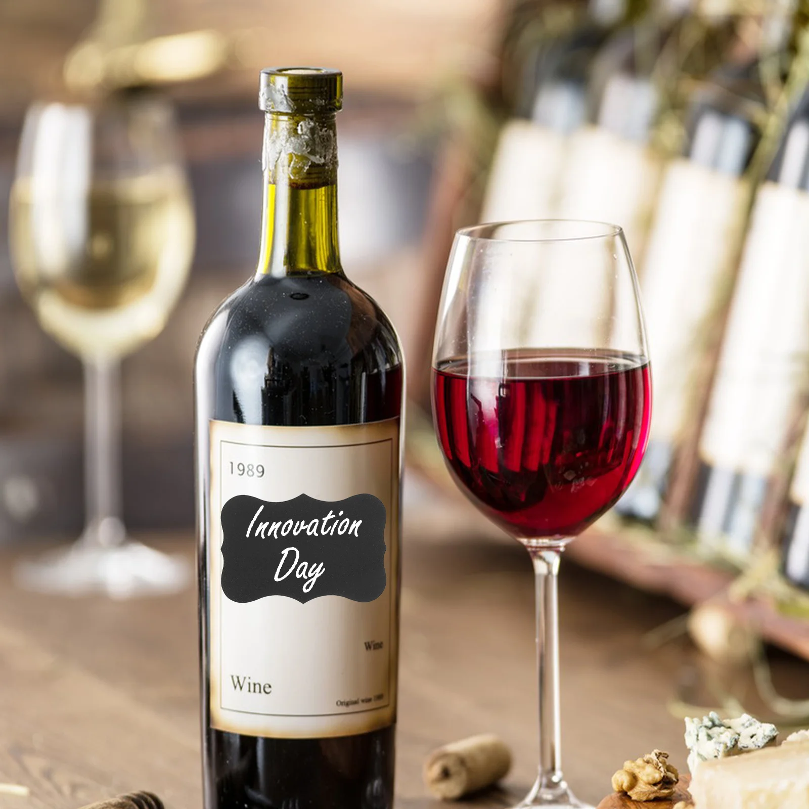 

Chalkboard Labels for Jars Reusable Blackboard Stickers with Adhesive Backing Mason Jar Lid Canning Label DIY Sticker