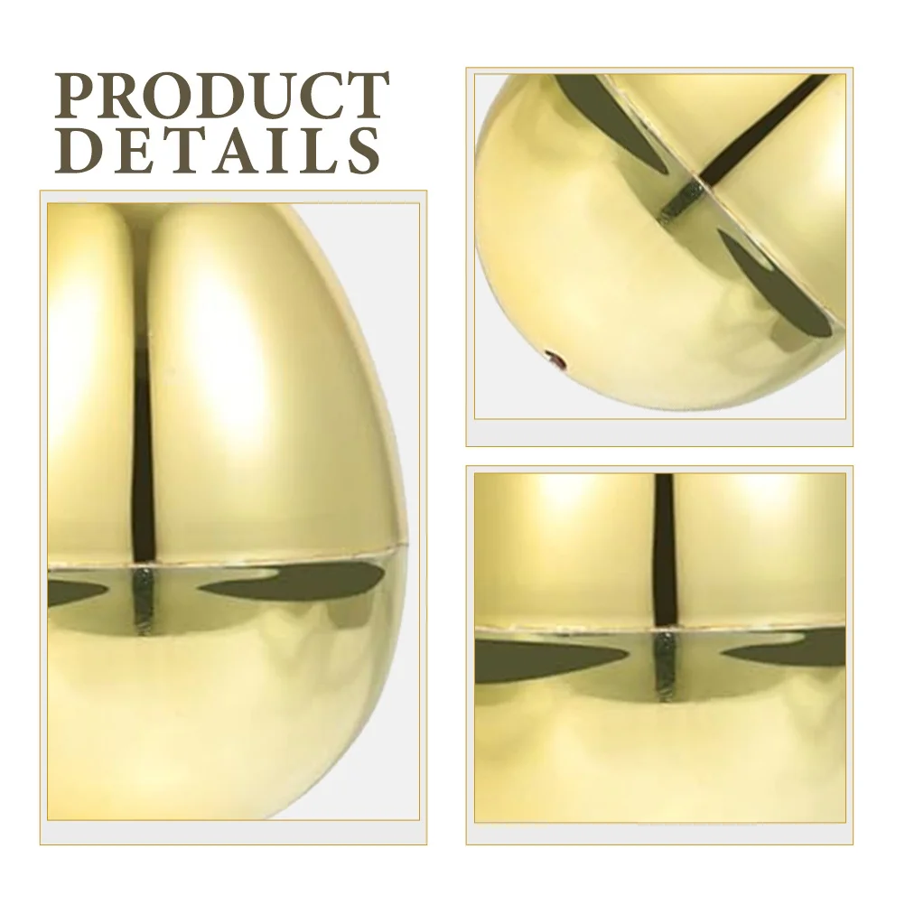 

20Pcs Easter Decorative Plastic Fillable Eggs Golden Egg Shape Candy Box Party Favor Supplies Easter Fillable Egg