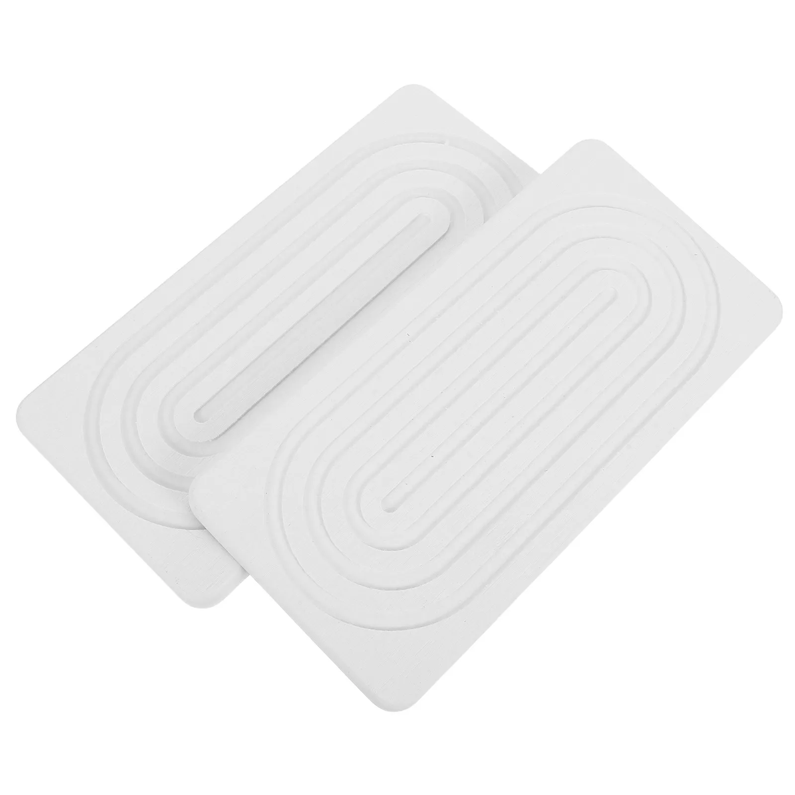 2Pcs Diatomite Stone Sink Tray Leakproof Grooved Design Absorbent Drying Mat for Vanity Counter Faucet Area Kitchen Sink