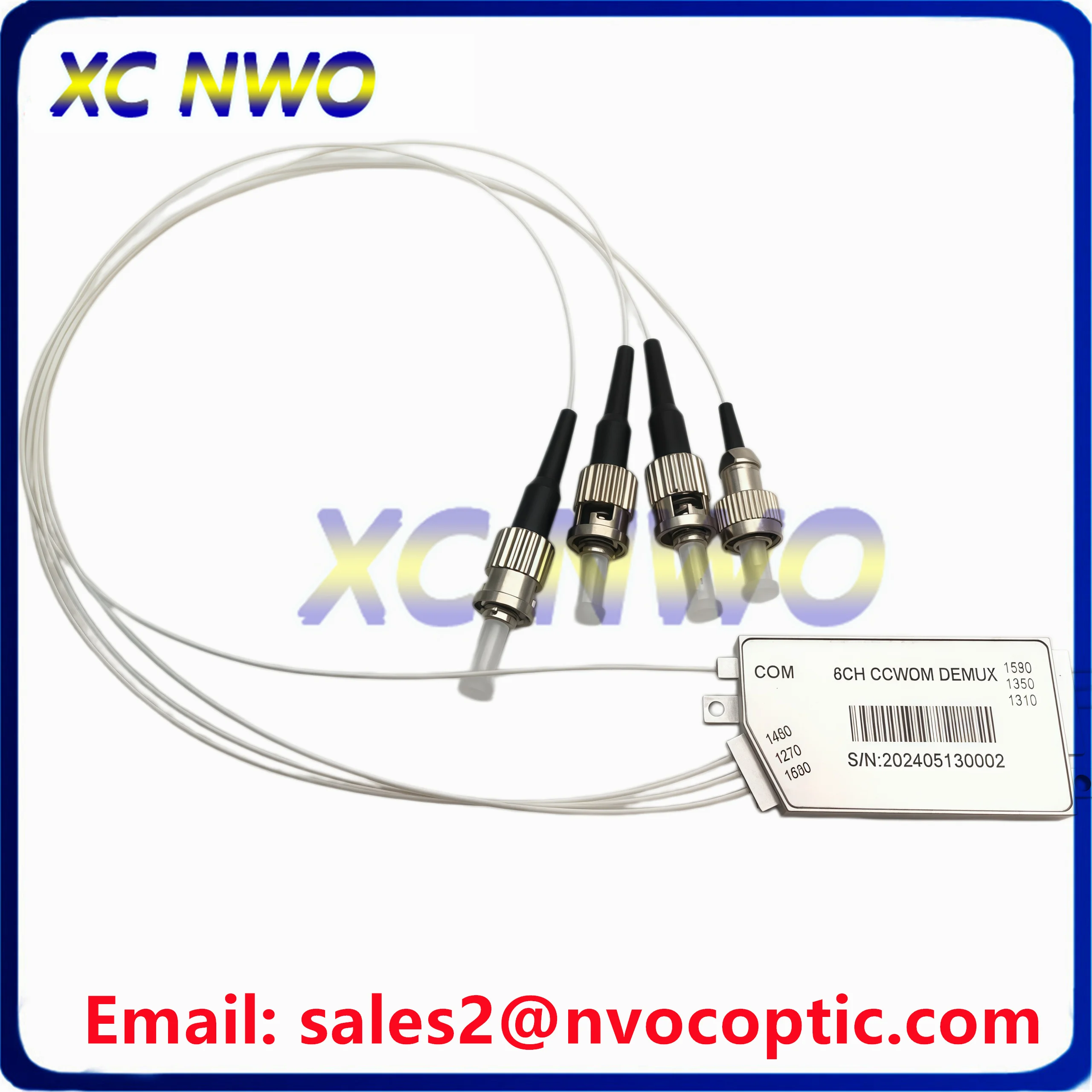 A Pair 1*6 CCWDM Fiber Multiplexer With LC/ST Connector,6Ch Compact 1270/1310/1350/1450/1530/1590nm Mini CWDM Mux Demux Module