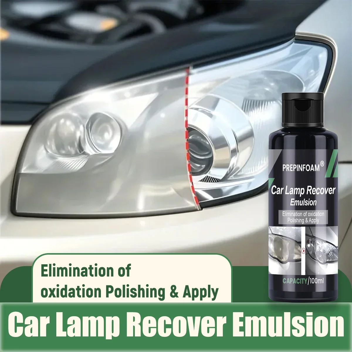 Car Headlight Restoration Polishing Kits Headlamp Remover Repair Cleaning Remove Oxidation yellowed Headlight Polish Liquid P4