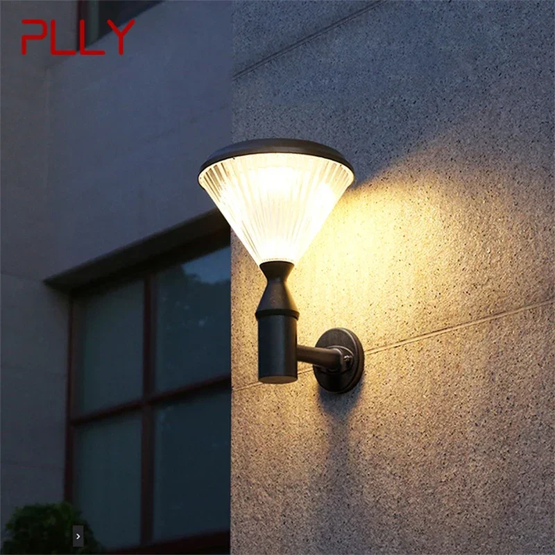 PLLY Contemporary Solar Outdoor Wall Lamps Simplicity Waterproof Creative Balcony Hallway Courtyard Villa Gate Hotel