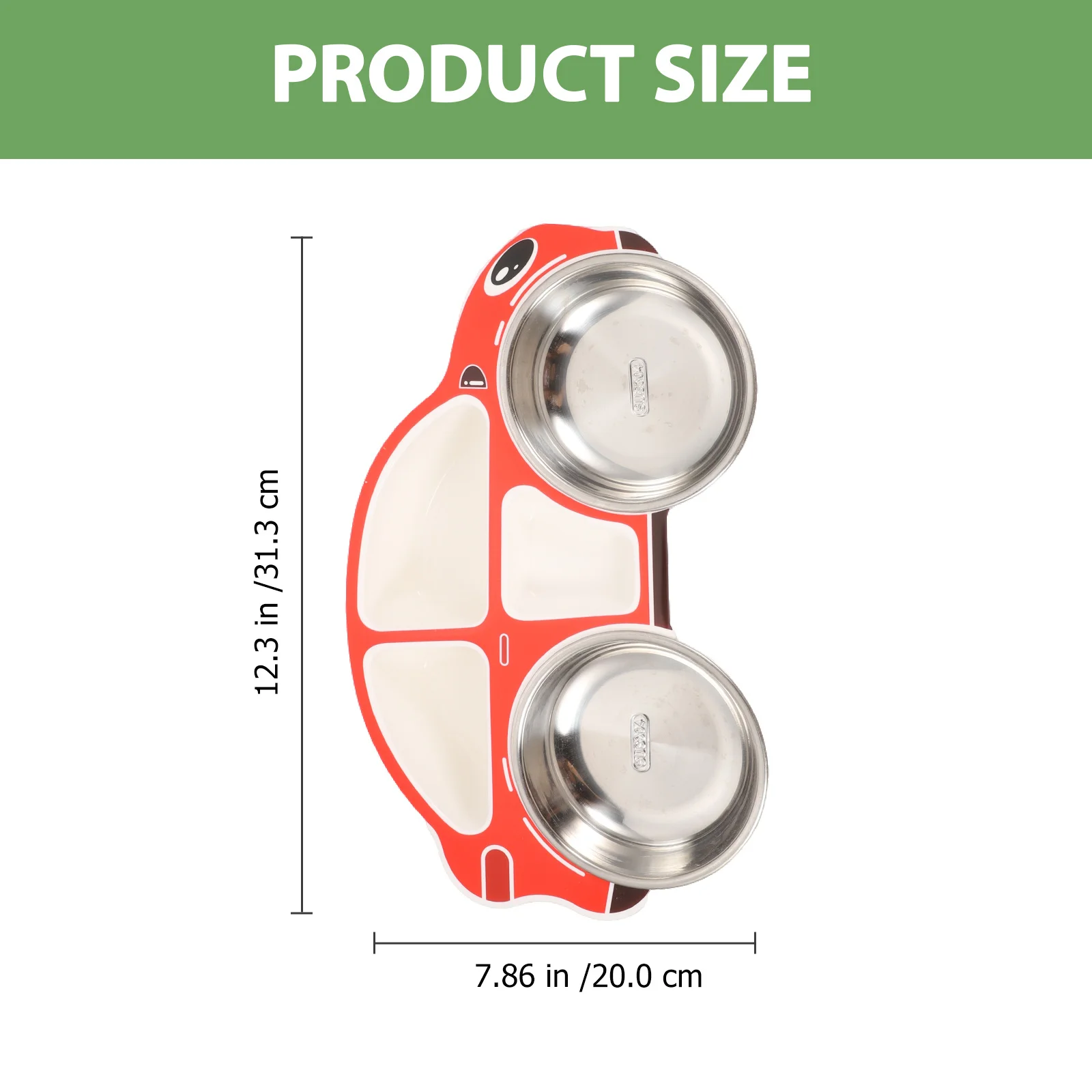 Juego de platos de comida divididos para niños, vajilla para el hogar de estilo de dibujos animados en forma de coche, duradera, segura y fácil de limpiar, juego de cena para niños pequeños, 1 Juego