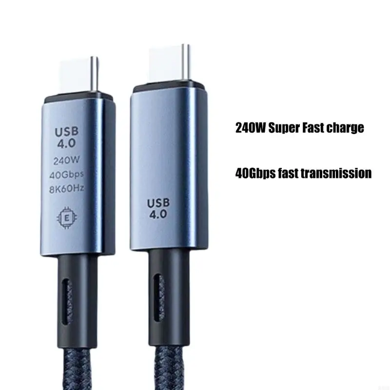 Advanced USB4 Type C Cable for Seamlessly 8K Video Output and 240W Charging Suitable for Phones Laptops and Tablets 83CF