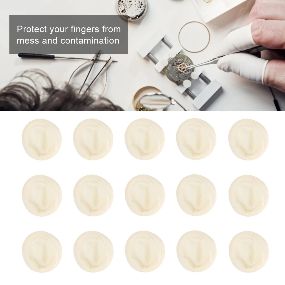200pcs Protective Antislip Fingertips Gloves Emulsion Finger Cots Antistatic Protector Gloves Watch Repair Tool for Watchmaker