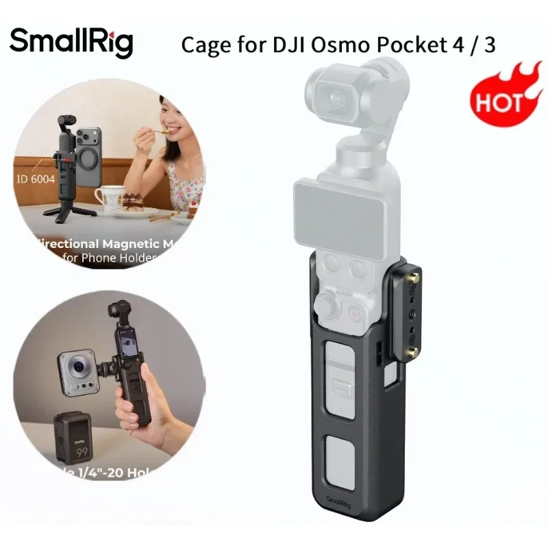 smallrig-6006-pocket-4-cage-fit-dji-osmo-pocket-4-3-magnetic-mount-adapter-accessory