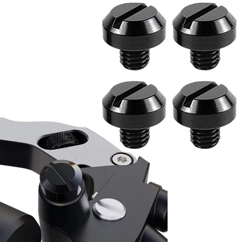 4 Pcs CNC Aluminum Mirror Hole Plugs M10x1.25 Left Right Hand Thread Blanking Screws Bolts Universal Motorcycle