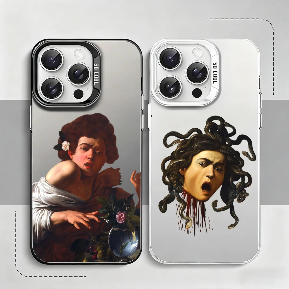 

Caravaggio Paintings Phone Case For IPhone 12 11 13 14 15 16 17Max Pro Plus Mini Protective IMD Color Cover