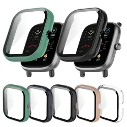 Case for Amazfit GTS 2 mini PC+ Tempered Glass Protective Bumper Cover All Around Screen Protector Shell Smartwatch Accessories