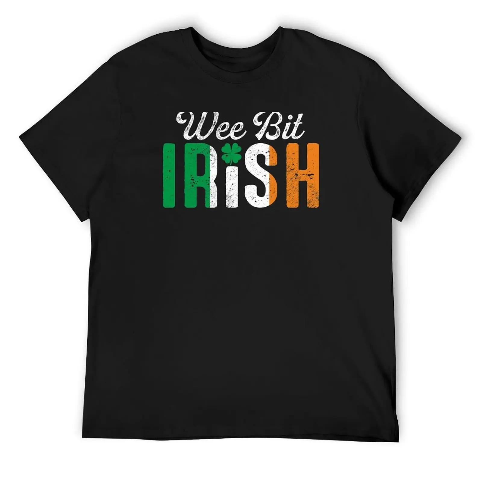 Wee Bit Irish Ireland Flag Colors Text Funny St Patricks Day Saying T-Shirt luxury clothing labubu heavyweight t shirts for men