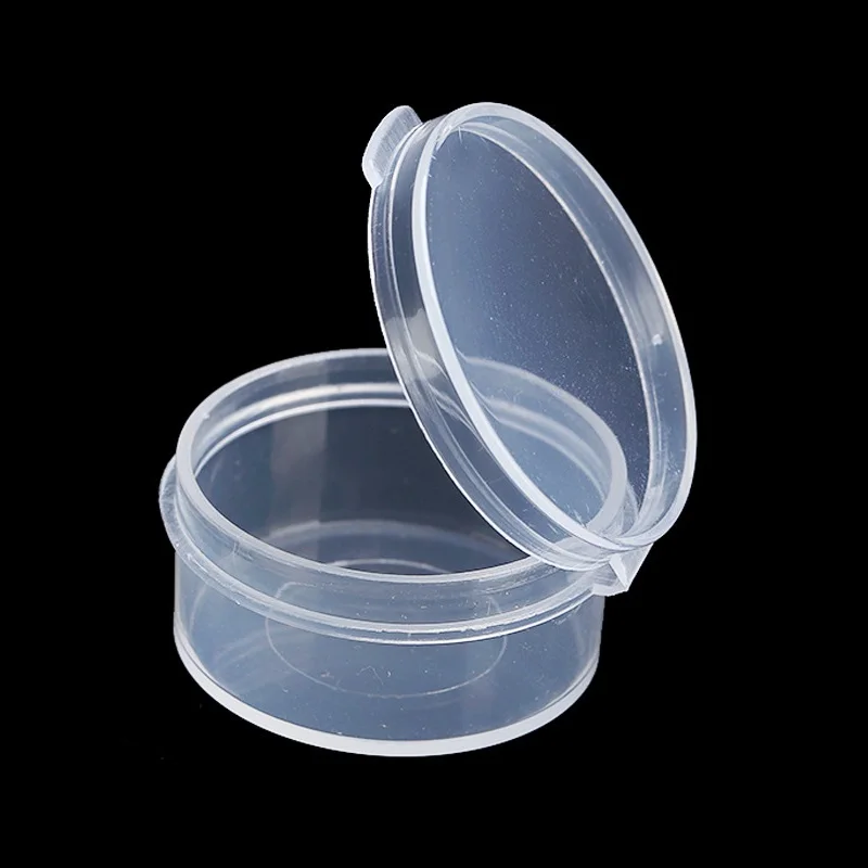 30pcs Retail 2.7x1.4cm Small Screw-top Round Transparent Plastic Box PP Box Product Packaging Container Case