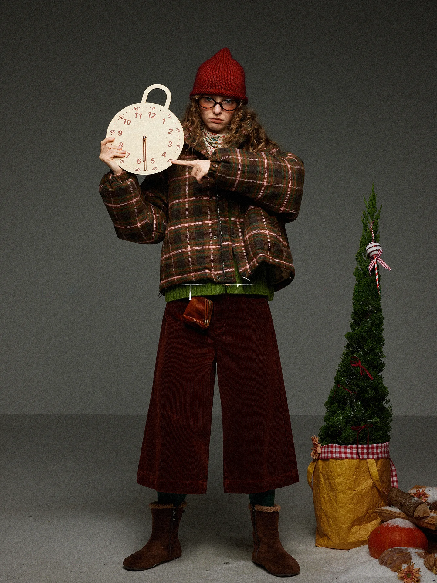 

TNIT Retro Faion Color Blo Plaid Stand Collar ort Thiened Bread Sle down Jaet Women Winter Casual Versatile Ladie...