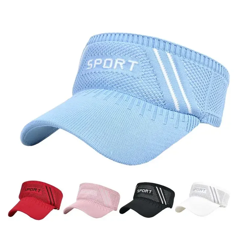 Outdoor Sport Sun Hat Caps Women Empty Top Golf Tennis Hat Breathable Visor Baseball Cap Hiking Cap for Women Men Summer