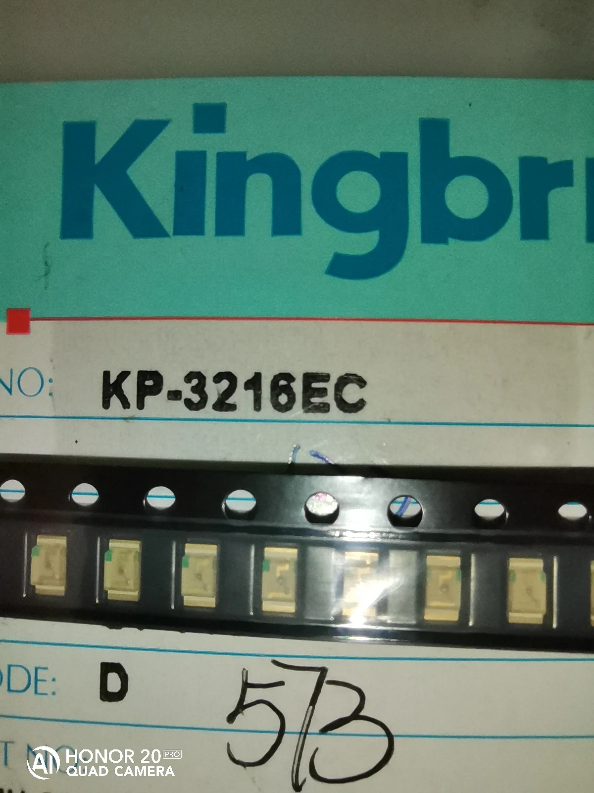 

50 шт./KP-3216EC 1206 плоский красный свет, светодиодный индикатор высокой яркости