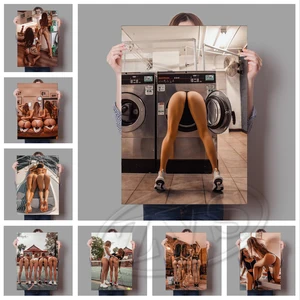 لوحات قماش فتاة مثيرة للديكور المنزلي ، صور معيارية للمرأة ، شخصية مطبوعة كلاسيكية حديثة ، ملصق لغرفة المعيشة ، فن جدار أعلى 10 بيع مفلس النساء الصور - No8