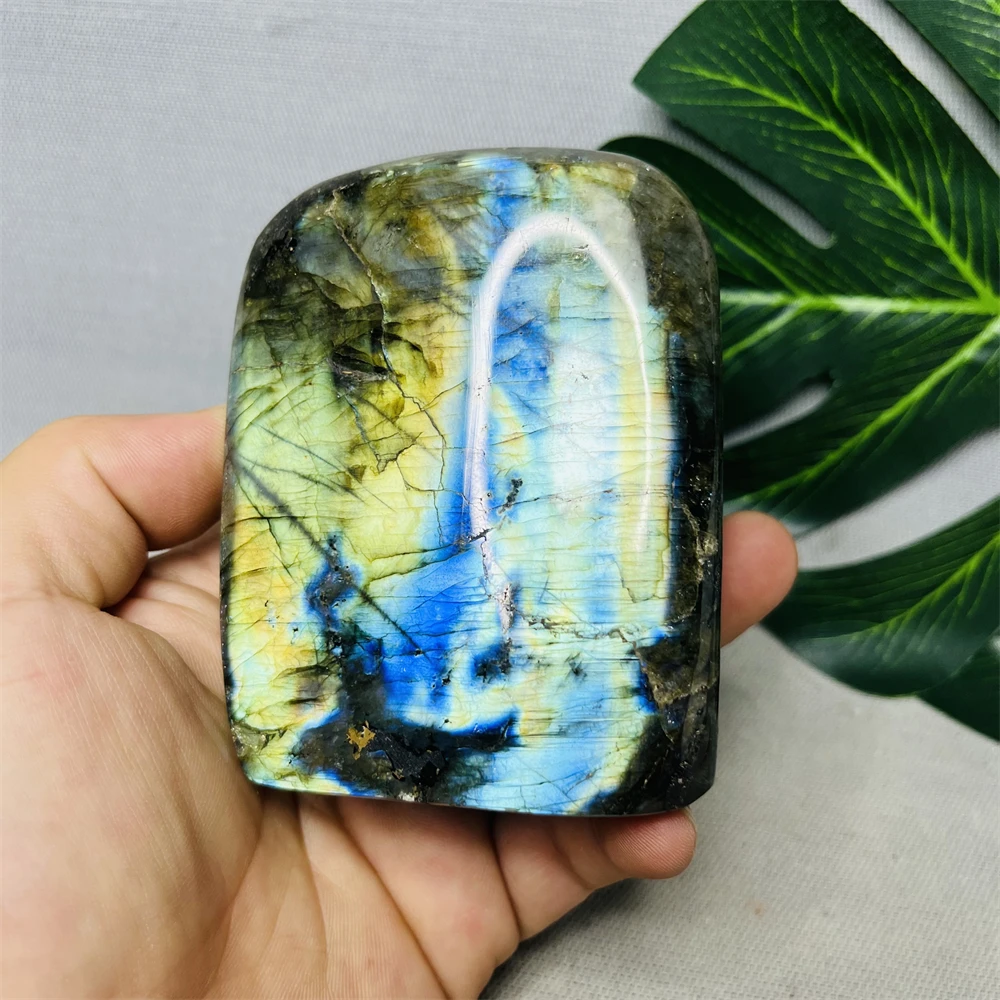 Natural Gemstones Labradorite Multi-faceted Blue Glitter Home Room Decoration Furnishes Spiritual Gifts Witchcraft altar