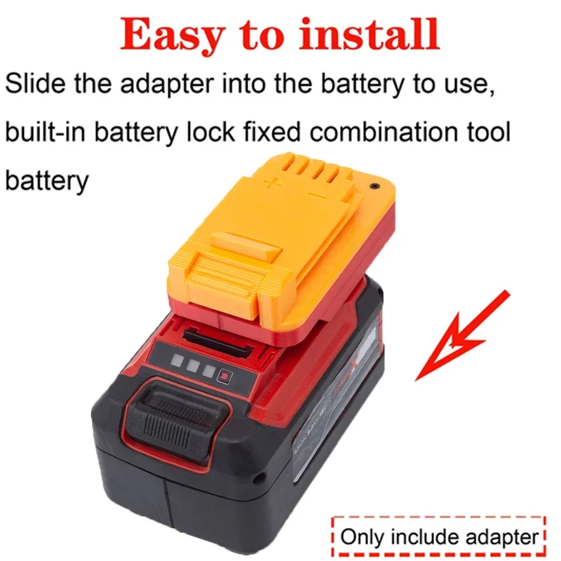 Adapter for BLACK+DECKER 20V Li-Ion Tools Converts to Einhell/X-Change/Ozito 18V Li-Ion Battery Adapter