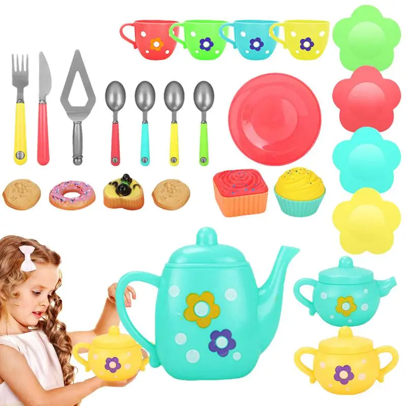 

Girl Toy Cake DIY 25pcs Minature Food Simulation Pretend Play Kitchen Set Tea Kid Cut Game Education Children Toys For Birthday