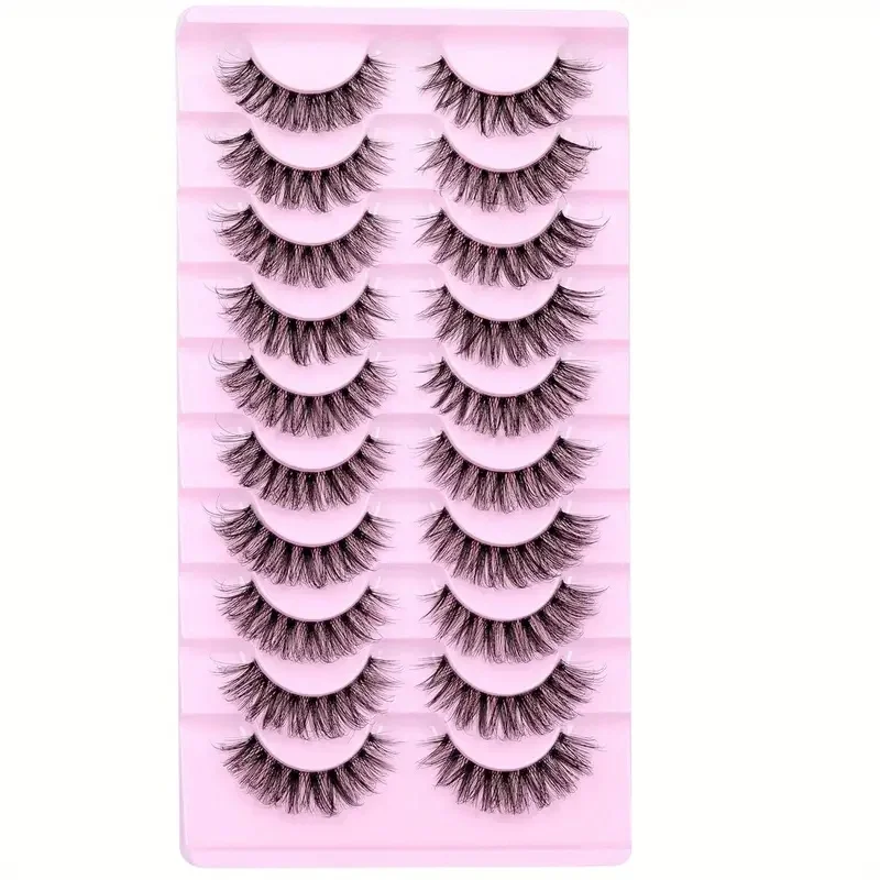 Faux-cils 6D super moelleux, 10 paires, effet œil de chat, extension de cils, maquillage