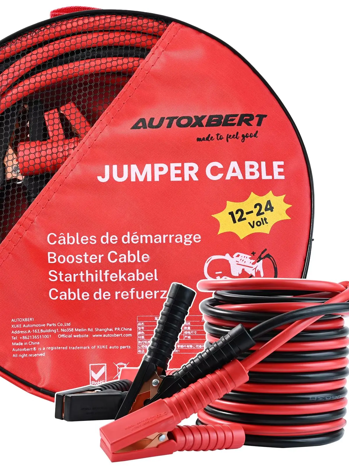 2x 4m Starthilfekabel, Batteriekabel für Auto, LKW und Fahrzeuge