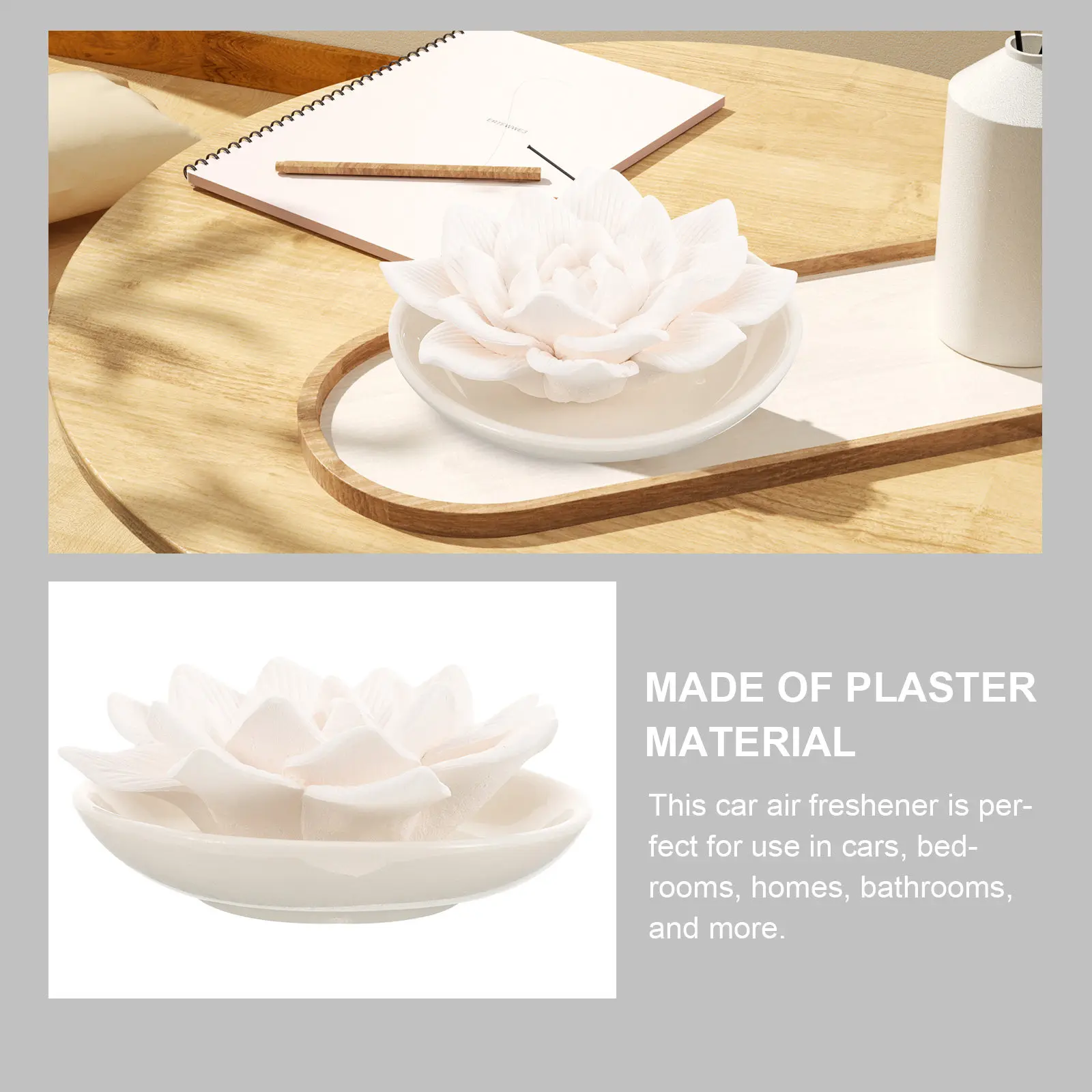 

Stone Diffuser Passive Essential Oil Supplies Flower Shape Home Car Bathroom Aromatherapy Diffusers Small Decorative